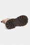 Denada Light Beige Suede Leather Women's Zip-Up Boots with Round Toe and Thick Sole - 8