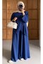 Women's Modest Clothing: Modal Fabric, Cravuze-Style, Crew Neck Tunic Top and Bottom Set - 3