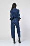 WhatsUp Double-Pocket Full-Length Button-Down Denim Jumpsuit - Blue - 7