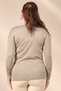 Women's Plus-Size Knit Blouse embellished with vertical and asymmetrical horizontal stones on the front - 4