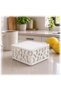Napkin Holder for Table, Modern Organic Pattern Square Serviette Holder, Cafe and Restaurant, White - 3