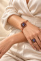 Color-Changing Zultanite Copper Women's Bracelet and Ring Set - 2