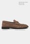 Mirage Dark Beige Suede Leather Women's Loafer with Metal Buckle Detail and Ruched Gathering Detail - 2