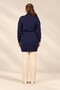 Women's Shawl Collar, Pocket Detail, Knitted Detail, Plus-Size, Stretch Fabric Viscose Knit Cardigan - 4