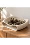 Modern Decorative Bowl 25 cm, Sculptural Wavy Centrepiece for Dining Table, Beige - 3