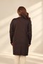 Women's Self-Patterned Diamond Patterned Geometric Patterned Button-Front Plus-Size Tunic Cardigan - 4