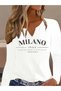 Mix-Printed Cotton-Lycra Half-V-Neck Short-Sleeved Blouse