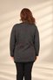 Women's Button-Front, Pocketed, Geometric Patterned Plus-Size Acrylic Cardigan - 4