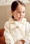 Beige 2-Piece Set of Ruffled Tweed Shirt Dress and Blouse - 2