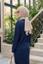 Rayon Knit Skirt Set 702 Navy Blue - 3