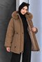 Short Nova Jacket with Waist Tunnel TSD260361 Brown - 3
