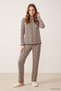 Leopard Pattern Crew-Neck Pajama Set 2308 Leopard - 2
