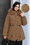 Short Nova Jacket with Waist Tunnel TSD260361 Brown - 2