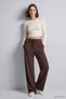 Pants with Pockets and Wide Legs 3077A Brown - 2