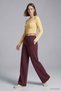 Pants with Pockets and Wide Legs 3077A Plum - 2
