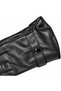 Men's Black Faux Leather Gloves with Fur-Lined Design (Sizes L and XL) - 4