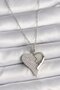 316L Steel Silver-Colored Chain Necklace with Zircon Stones, Broken Design, for Women - Tj-Bko9756