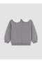 Lcw Baby Gray Bow Embroidered Baby Girl Set - 5