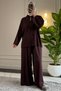 44463 - Stylish, Comfortable, Soft Modal Knit Women's Top and Bottom Set with Button Details - 6