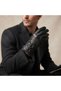 Men's Black Faux Leather Gloves with Fur-Lined Design (Sizes L and XL) - 2