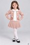 Pink Girls' 3-Piece Set with Patterned Sweater, Skirt, and Shirt 25063 - 2