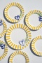 Vetrina 7-Piece Porcelain Dessert Set for 6 People, Yellow - 3