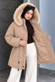 Short Nova Jacket with Waist Tunnel TSD260361 taupe color - 4