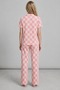 3-Piece Women's Short-Sleeved Comfortable Pajama Set, Pink - 3