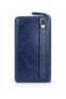Tokyo Crazy Navy Blue Genuine Leather Phone Wallet - 3