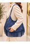 Pisa 100% Genuine Italian Leather Stylish, Modern Design Suede Clutch Bag and Shoulder Bag with Pouch - 2