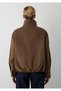 Mock Neck Brown Faux Suede Jacket 1110905-71595 - 5