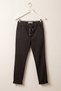 Italian Black-Pocketed, Elasticated Hem, Tie-Detail, Narrow Leg, Stretch Fabric, Woven Pants 102 58 - 2