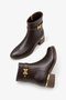 Palou Women's Heeled Boots - Matte Brown Rustic - 4