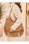 Pisa 100% Genuine Italian Leather Stylish, Modern Design Suede Clutch Bag and Shoulder Bag with Pouch