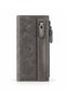 Louis Crazy Gray Genuine Leather Phone Wallet