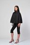 EYYO Cape with Sleeve Tie-Detail - Black-Black - XS/S - 7
