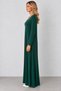 Women's V-Neck Long-Sleeve Viscose Dress, Drapey, Relaxed Fit, Comfortable Cut, Maxi Length, Bohemian Style, Timeless Elegance, Transitional, Seasonal - 4