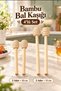Bamboo Honey Spoon 4-Piece Set – 2 x 10 cm + 2 x 15 cm Wooden Honey Serving Sticks