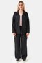30251TS BLACK ELASTIC-WAISTED LOOSE-FIT STRAIGHT-LEG KNITTED PANTS
