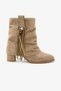 Radana Women's Heeled Boots - Taupe Color Suede