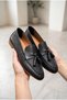 Women's Genuine Leather Tasseled Classic Comfort Loafers - 3
