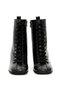 Genuine Leather Black Women's Heeled Zip-Up Boots - ZB155 - 3