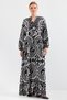 Bdart Patterned V-Neck Long Dress - 5
