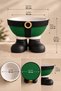BOBB CLAUS New Year's-Themed Multipurpose Decorative Concrete Serving Bowl - Cobalt - 3