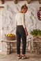 Italian Black-Pocketed, Elasticated Hem, Tie-Detail, Narrow Leg, Stretch Fabric, Woven Pants 102 58 - 8