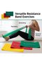 Resistance Band Set Beginner 3-Pack, Non-Latex Exercise Bands, Yellow Red Green Resistance Levels, 5 ft x 4 in Each, Physical Therapy, Stretching, Pilates, Yoga and Strength Training - 5