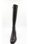Sms4204 Black Leather Women's Boots with Studded Detail and Thick Heels - 4