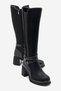 BROMLEY Women's Chunky-Heeled Boots with Black Buckles