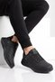 Black Lace-Up, Lightweight, Flexible, Comfortable Men's Walking and Athletic Sneakers Wood 4040