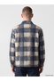XSIDE Indigo Relaxed Fit Plaid Men's Flannel Shirt Jacket - 5